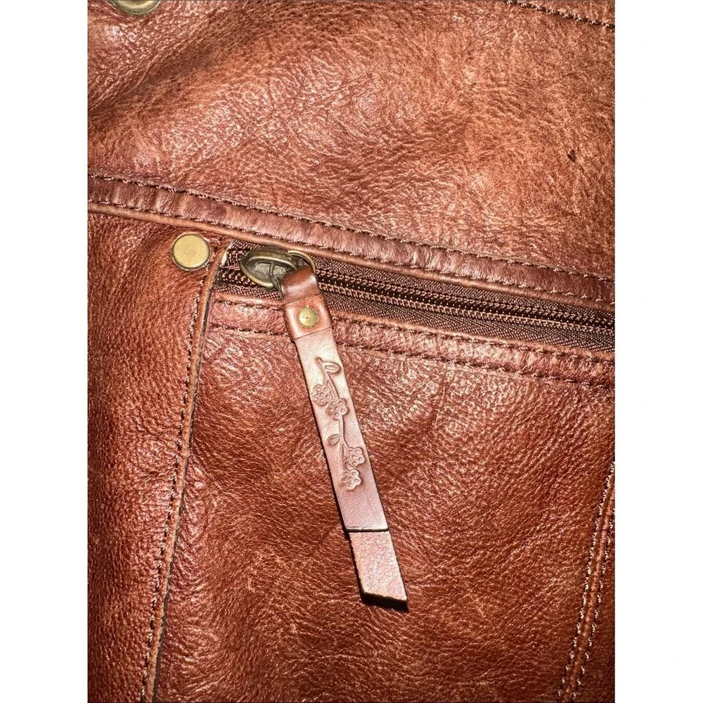Fossil‎ vintage Leather Shoulder Bag brown with dust bag